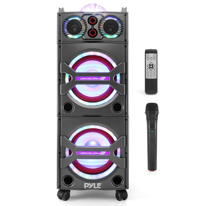 Bluetooth Speaker – Draagbare Speaker – Party Speaker – Bluetooth Speaker Met Wielen – Karaoke Speaker – 2000W Krachtig Geluid – Microfooninput & Disco Verlichting