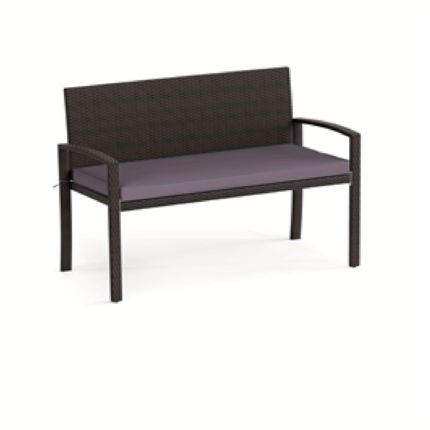 Tuinbank – Buitenbank – Buitenmeubel – Loungebank – Zitbank – Wicker – 2-zits – Weerbestendig PE Rattan – Stevig Metalen Frame – Inclusief Afneembare Kussens