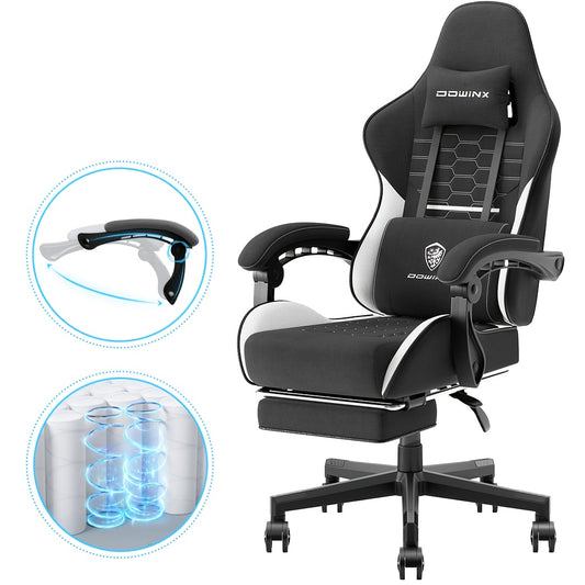 Gamingstoel – Gamestoel – Gaming Chair – Bureaustoel – Game Stoel – Hoog Rugpand – Ademend Katoenmateriaal