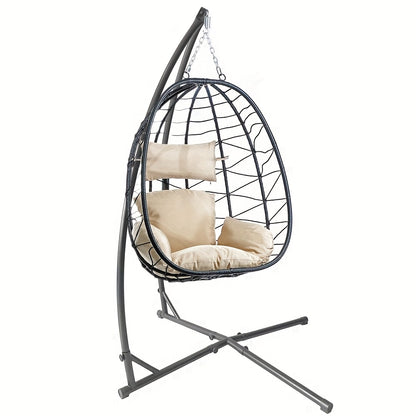 Hangmatstandaard – Hangmat Frame – Staande Hangmat Steun – Metal Hangmat Houder – Vrijstaande Hangmatstandaard – Max Draagkracht 130 kg – Gepoedercoat Stalen X-Vorm Frame