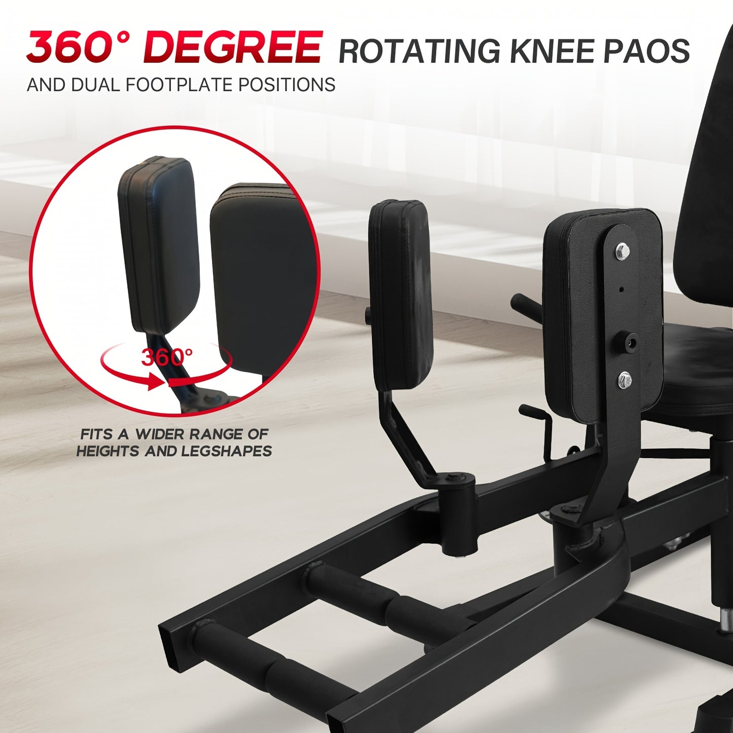 Hip Adduction Abduction Machine – Abductor Machine – Adductor Trainer – Bilspier Trainer – Heupspier Apparatuur – Zwart – Instelbare Weerstand 6 Niveaus – Duurzaam IJzeren Frame