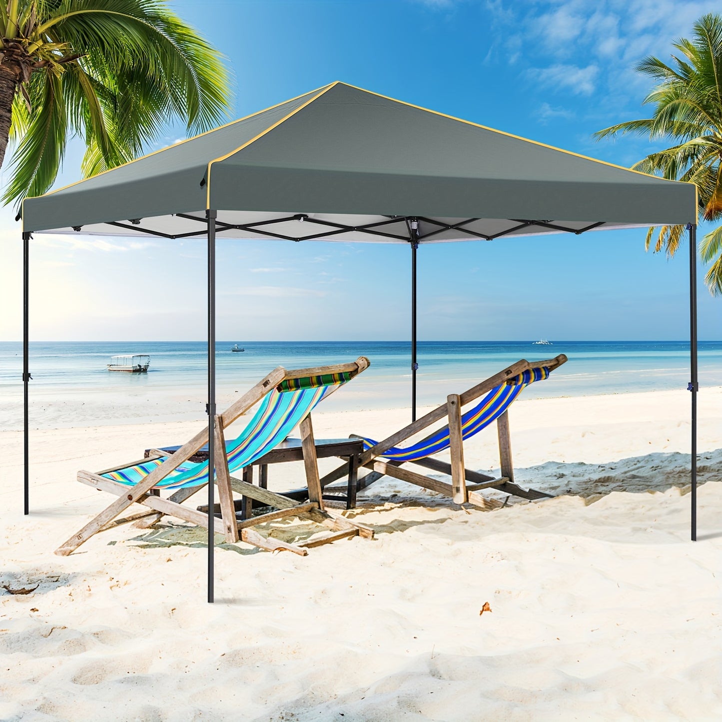 Pop-up Tent – Vouwtent – Partytent – Tuinent – Marktkraamtent – Zwart – 3,05x3,05 Meter – Snel Opzetten – Windbestendig Oxford Doek