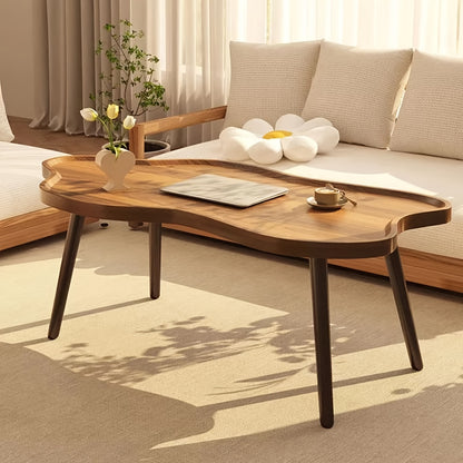 Salontafel – Koffietafel – Woonkamertafel – Bijzettafel – Theetafel – Walnoothout & Kunstboard – Modern Minimalistisch Design – Compact 120x60x48 cm