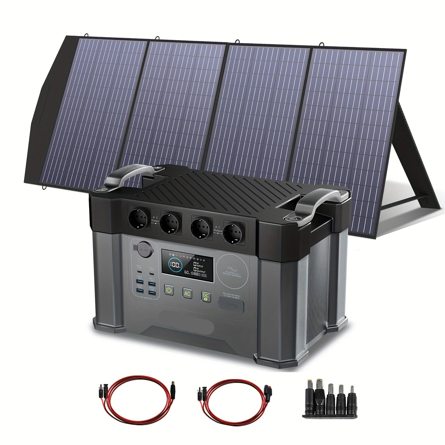 Powerstation – Draagbare Energiecentrale – Batterijpack – Stroomvoorziening – Zonne-energie – 2400W Vermogen – 1451,6Wh Capaciteit - QUORE