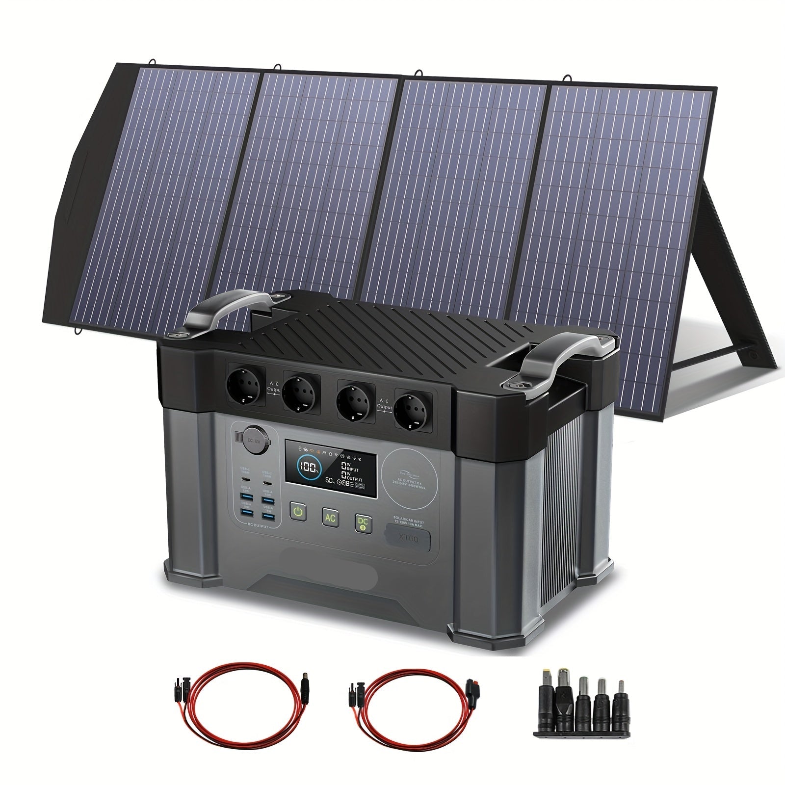 Powerstation – Draagbare Energiecentrale – Batterijpack – Stroomvoorziening – Zonne-energie – 2400W Vermogen – 1451,6Wh Capaciteit - QUORE
