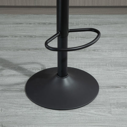 Barstoel – Barkruk – Keukenstoel – Counterstoel – Kruk – Verstelbare Zithoogte – Microfiber Stoffen Bekleding Bruin