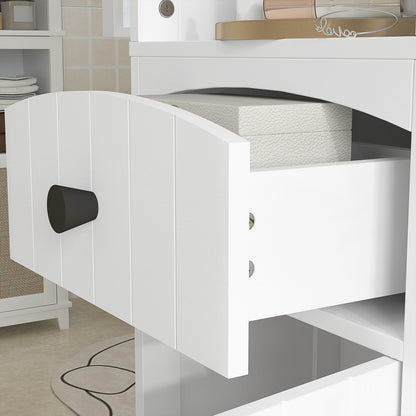 Badkamerkast – Badkamermeubel – Opbergkast – Kolomkast – MDF – Compact Design – 34x24x170,5 cm – Wit