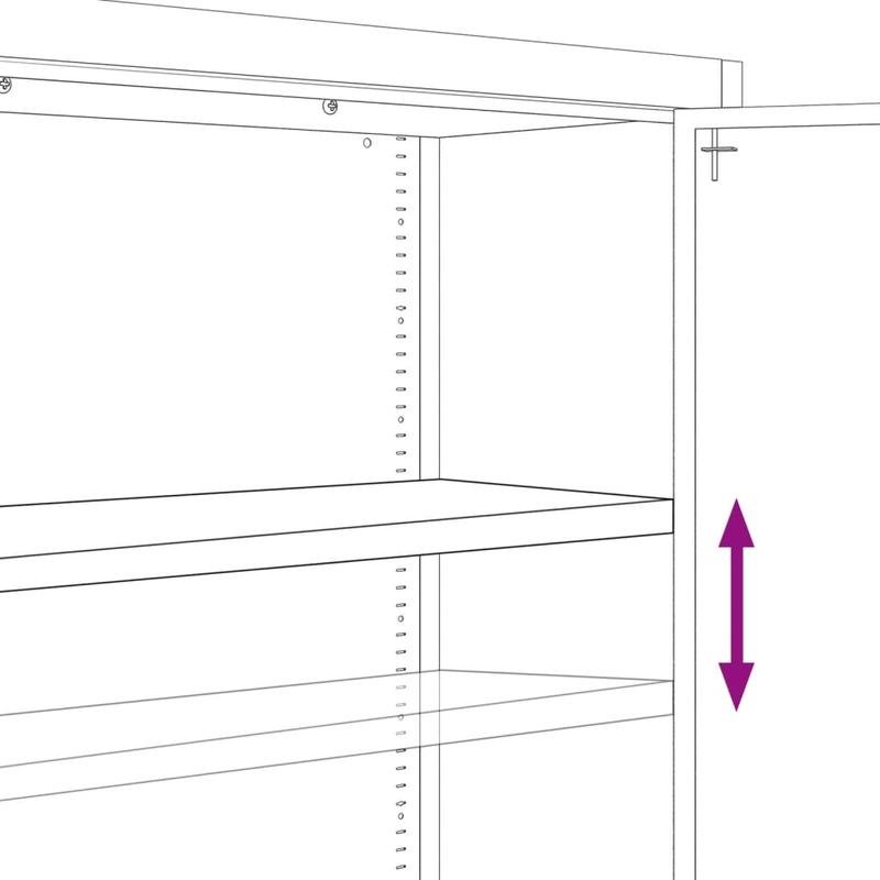 Archiefkast – Dossierkast – Ladenkast – Opbergkast – Documentenkast – Wit Stalen Design – Ruime Indeling 90x40x180 cm