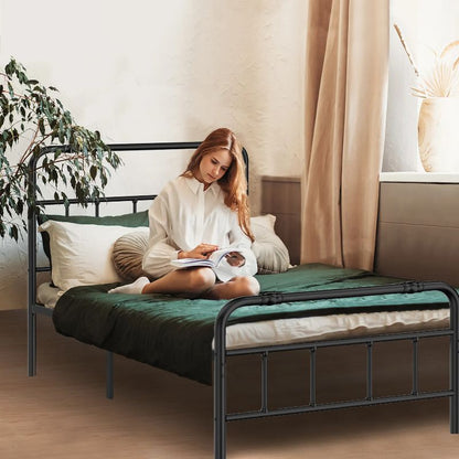 Bedframe – Metalen Bedframe – Tweepersoonsbed – Bedbodem – Slaapkamerbed – 160x200 cm – Stevig Metalen Frame – Inclusief Lattenbodem