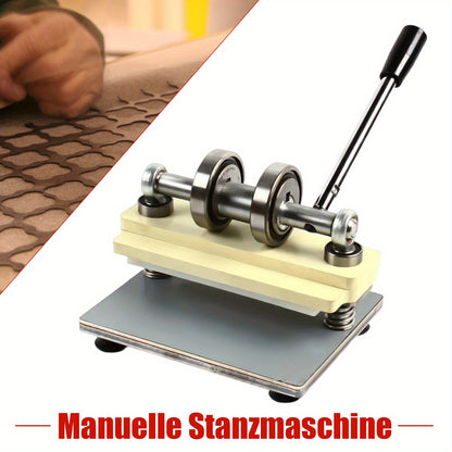 Stansmachine – Uitstanstoestel – Embossingmachine – Ponsmachine – Snijmachine – Roestvrij Staal – Handmatige Hefboom 210 mm