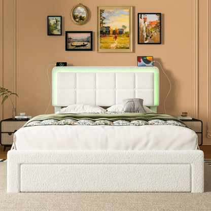 Bedframe – Bedombouw – Tweepersoonsbed – Metalen Bed – Gestoffeerd Bed – Velourse Bekleding – Verstelbaar Hoofdbord – 160x200 cm – Stevige Constructie