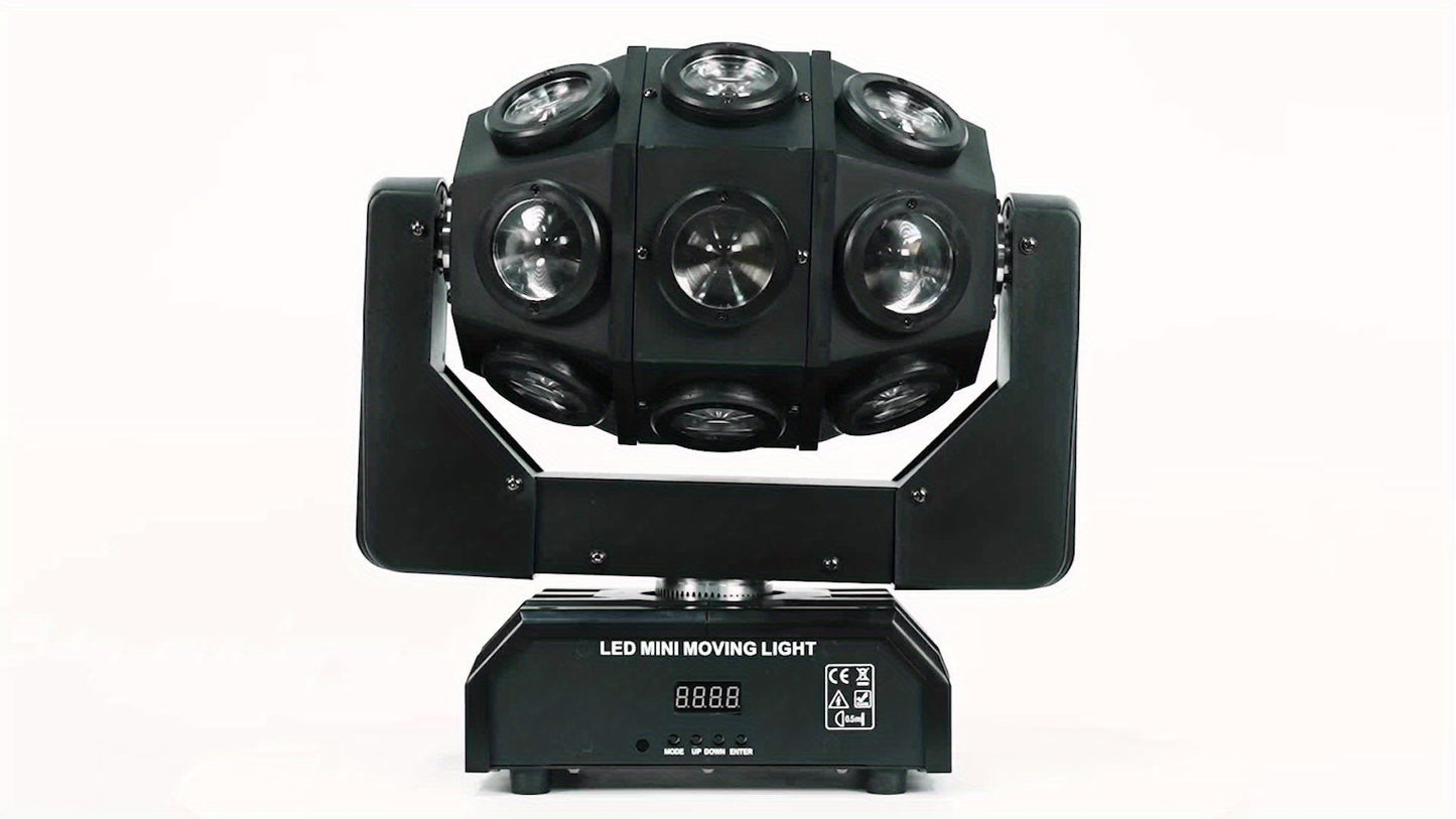 270W Moving Head LED Spot – RGBW Stage Licht – DJ Licht – Discotheek Verlichting – Party Verlichting – 18 LED’s – DMX512 & Geluidsactivatie - QUORE
