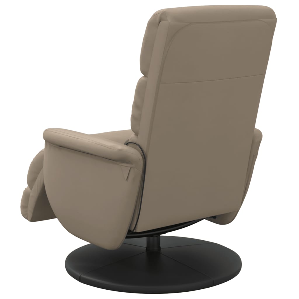 Tuinstoel – Relaxfauteuil – Ligstoel – Verstelbare Stoel – Draaistoel – Verstelbare Rugleuning – Kunstleer Cappuccino