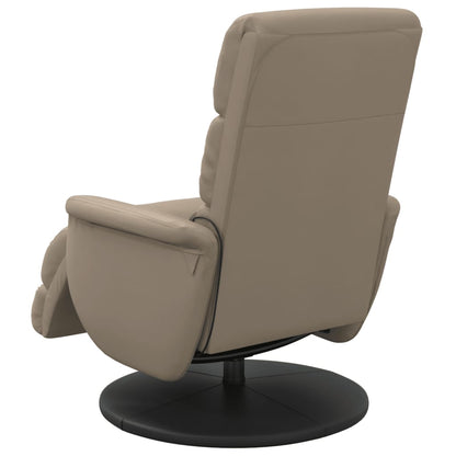 Tuinstoel – Relaxfauteuil – Ligstoel – Verstelbare Stoel – Draaistoel – Verstelbare Rugleuning – Kunstleer Cappuccino