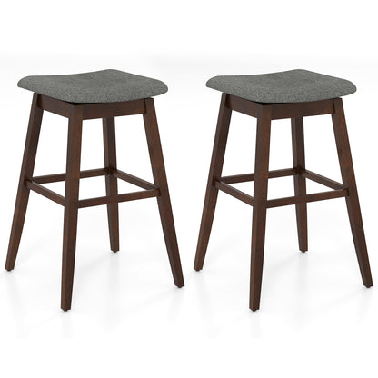 Barkrukken – Barkruk – Barstoel – Keukenkruk – Draaibare Kruk – Set van 2 – Ergonomisch Comfort – Rubberhouten Poten
