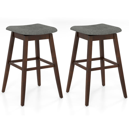 Barkrukken – Barkruk – Barstoel – Keukenkruk – Draaibare Kruk – Set van 2 – Ergonomisch Comfort – Rubberhouten Poten