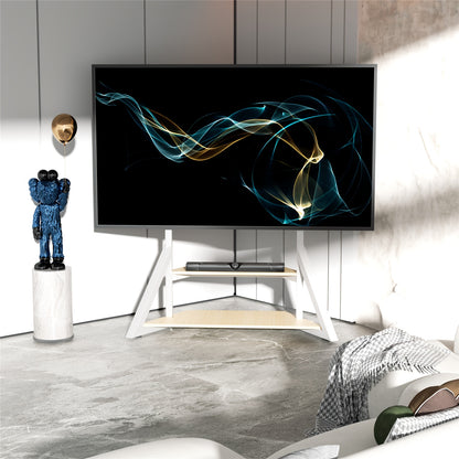 TV Standaard – TV Statief – Vloerstandaard – TV Voet – TV Beugel – Hoogte Verstelbaar – Max. 99,8 kg Draaggewicht – Geschikt Voor 65-100 Inch Televisies