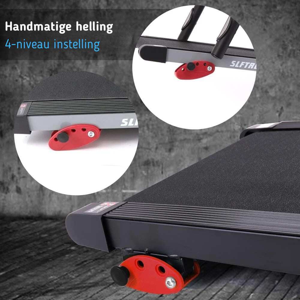 Loopband – Treadmill – Hardloopband – Fitnessapparaat – Inklapbare Loopband Zwart – LCD Display – 4 Verstelbare Hellingshoeken