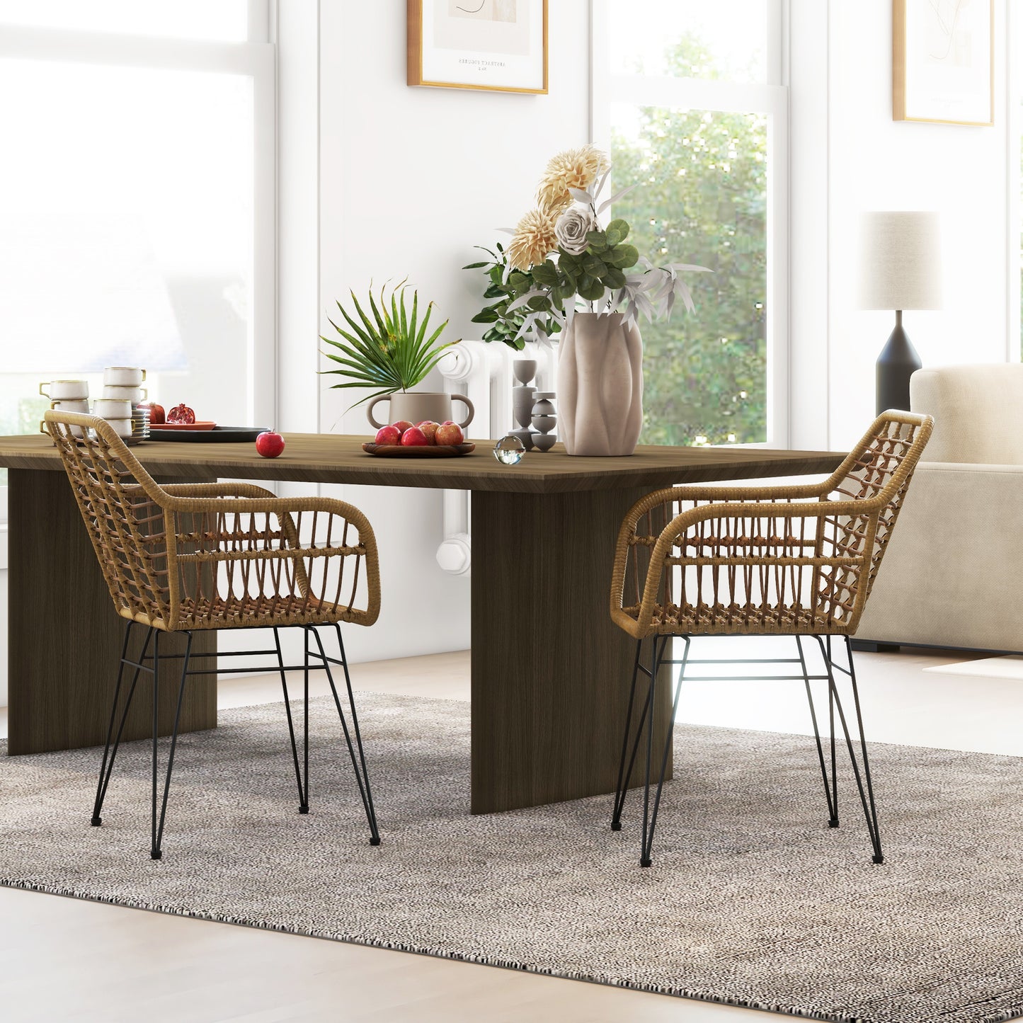 Dressoir – Sideboard – Opbergkast – Ladenkast – Wandmeubel – Zwart – Modern Design – 4 Lades – 1 Afsluitbare Kast – 105x40x76 cm – Stevig en Duurzaam