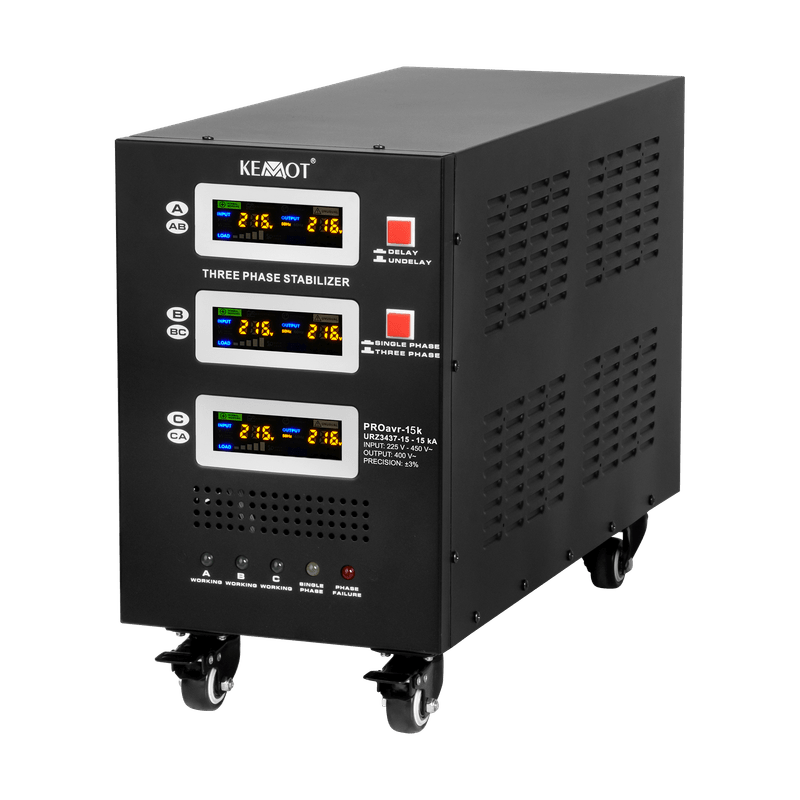 Spanningsstabilisator – Voltage Regulator – Spanningsregelaar – Driefasenspanningsregelaar – Voltage Stabilizer – Automatische Driefasige Stabilisatie – Nauwkeurige 230V ±3% Uitgang – Ingebouwde Fasebewaking Veiligheid