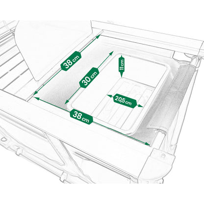 Kampeertafel – Buitenkeukentafel – Opvouwbare Keukentafel – Campingtafel – Outdoor Keukenkast – Inklapbaar & Draagbaar – Hittebestendig Stalen Tafelblad