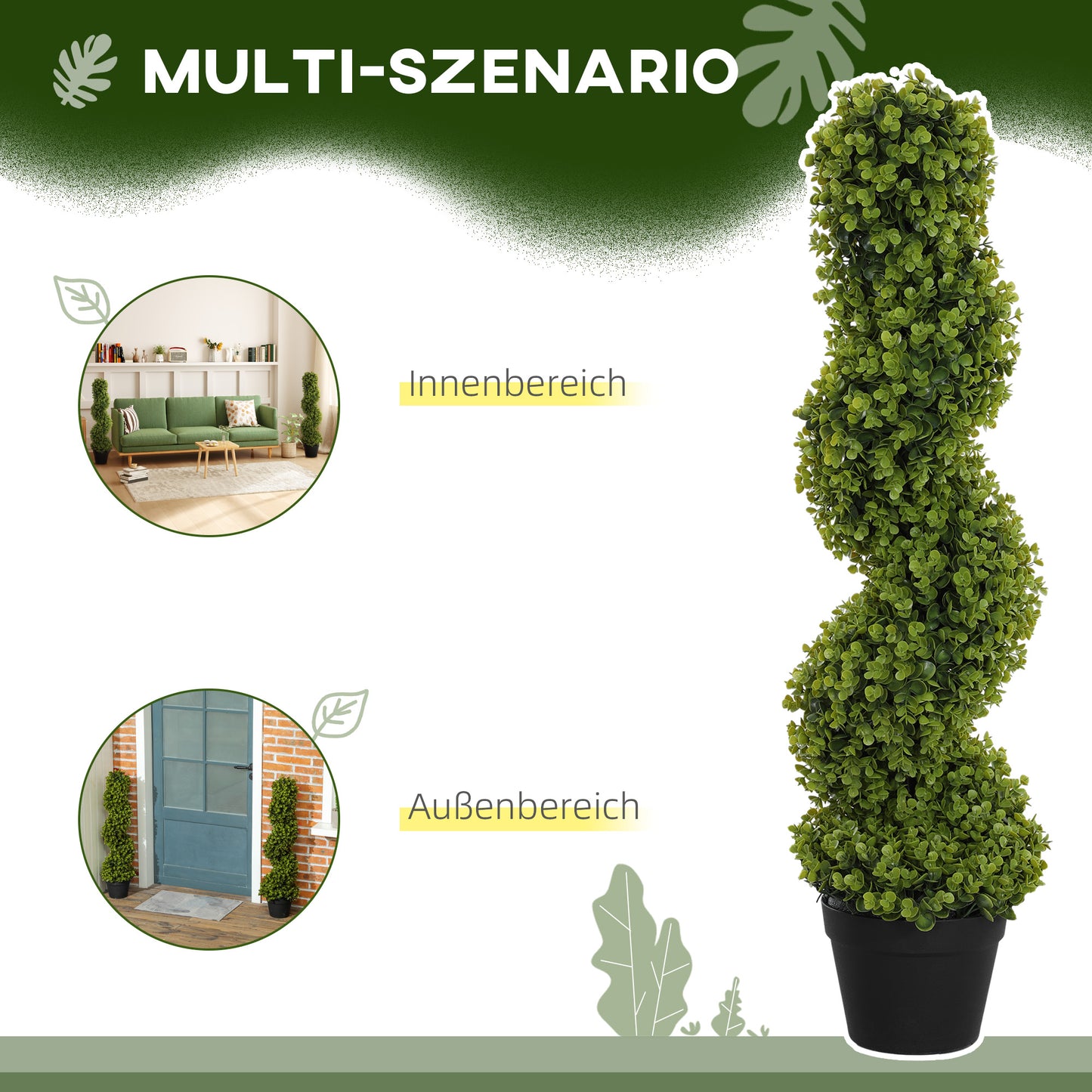 Kunstplant – Kunstbloemen – Nepplant – Kamerplant – Decoratieplant – 2 stuks in pot – 90 cm hoog – Onderhoudsvrij kunststof