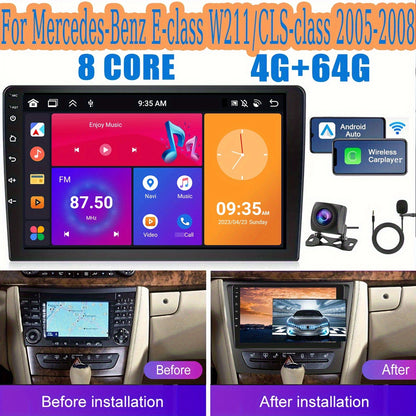 Android Autoradio – Multimedia Speler – Touchscreen Radio – GPS Navigatie – 2 DIN DVD Speler – 9 Inch IPS Scherm – 8-Core Processor & Draadloze CarPlay