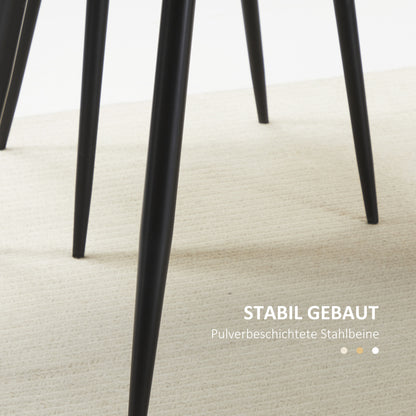 Eettafel – Tafels – Meubels – Kleine Eettafel – Keukentafel – Scandinavisch Design – 140x80x76 cm – MDF Houtfineer Met Zwarte Stalen Poten
