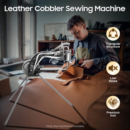 Schoenreparatiemachine – Handnaaimachine – Reparatiemachine – Cobbler Machine – Leren Naaimachine – Stevig IJzeren Frame – Verstelbare Steeklengte Tot 6 mm