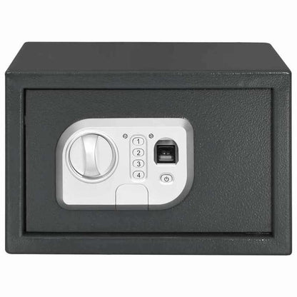 Kluis – Veiligheidskast – Geldkist – Bewaarbox – Safe – Donkergrijs Stalen Beveiligingskluis – Compact 20x31 cm – Stevig Anti-Inbraakslot