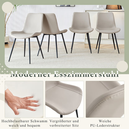 Scandinavische Eetkamerstoelen – Stoelen Set – Eetkamerstoelen – Cafestoelen – Keukenstoelen – Zwarte Variant – Ademend Katoenen Zitoppervlak – Stevige Metalen Poot Met Antislip
