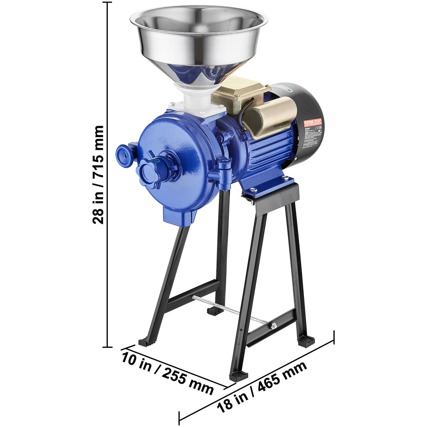 Elektrische Graanmaler – Graanmolen – Maalmachine – Korenmolen – Meelmolen – 3000W Krachtige Motor – Instelbare Maalgraad