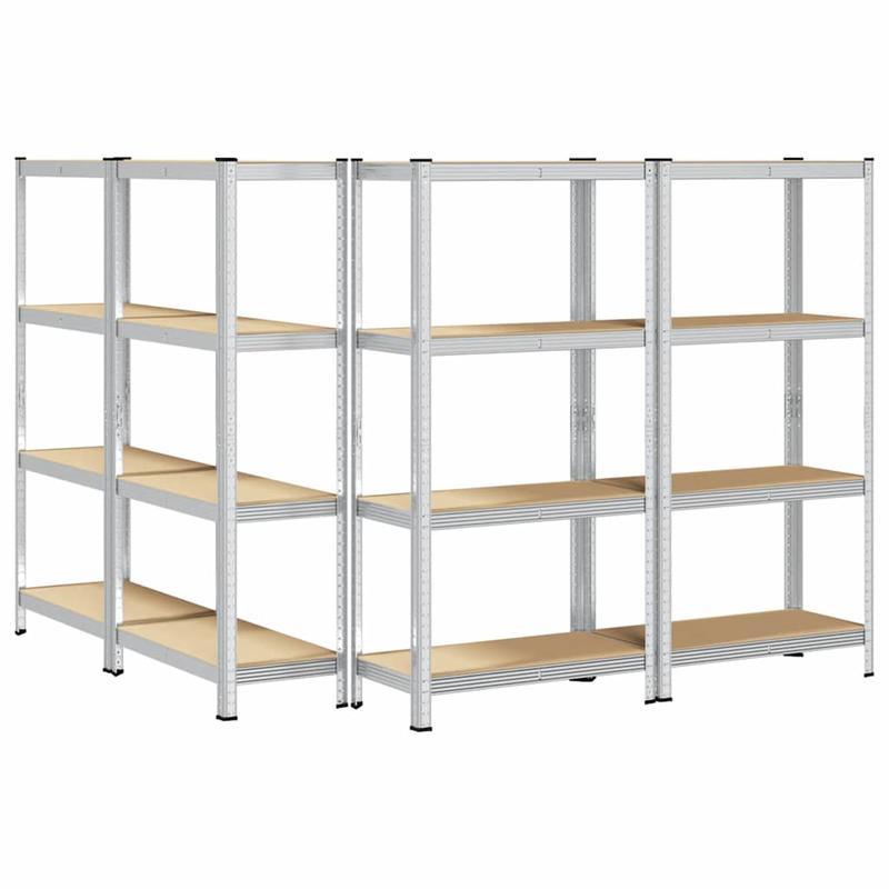 4-Laags Opbergrek – Opbergrek – Stellingkast – Opbergkast – Rek Metalen Frame – Stevig Staal En Hout – Compact Ontwerp