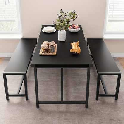 Bar Tafel Set – Bistro Set – Bar Meubel – Eettafel Set – Compact Meubel – Ruimtebesparend Design – Drie-Laagse Opbergruimte – Grijs MDF & Metaal
