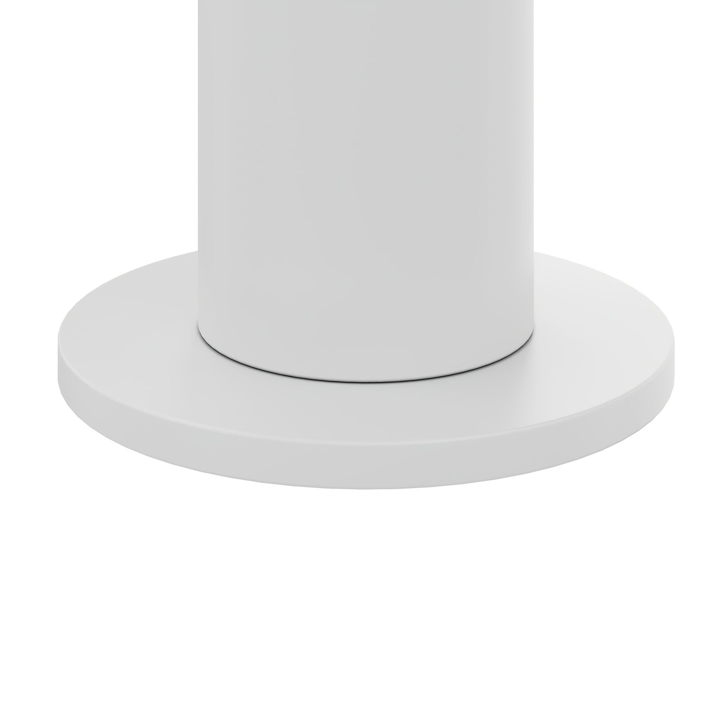 Salontafel – Bijzettafel – Woonkamertafel – Koffietafel – Ronde Tafel – 39,8 cm – Wit Metalen Frame – Minimalistisch Modern Design
