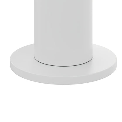 Salontafel – Bijzettafel – Woonkamertafel – Koffietafel – Ronde Tafel – 39,8 cm – Wit Metalen Frame – Minimalistisch Modern Design