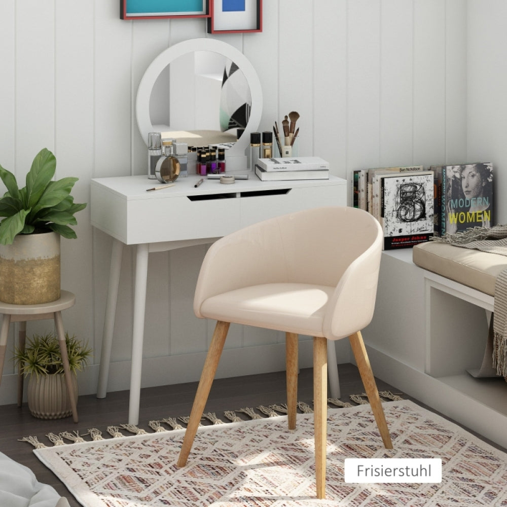 Eetkamerstoelen – Restaurantstoelen – Design Stoelen – Stoelen Set – Beige Stoelen – Comfortabel & Stevig – Draagvermogen 150 kg