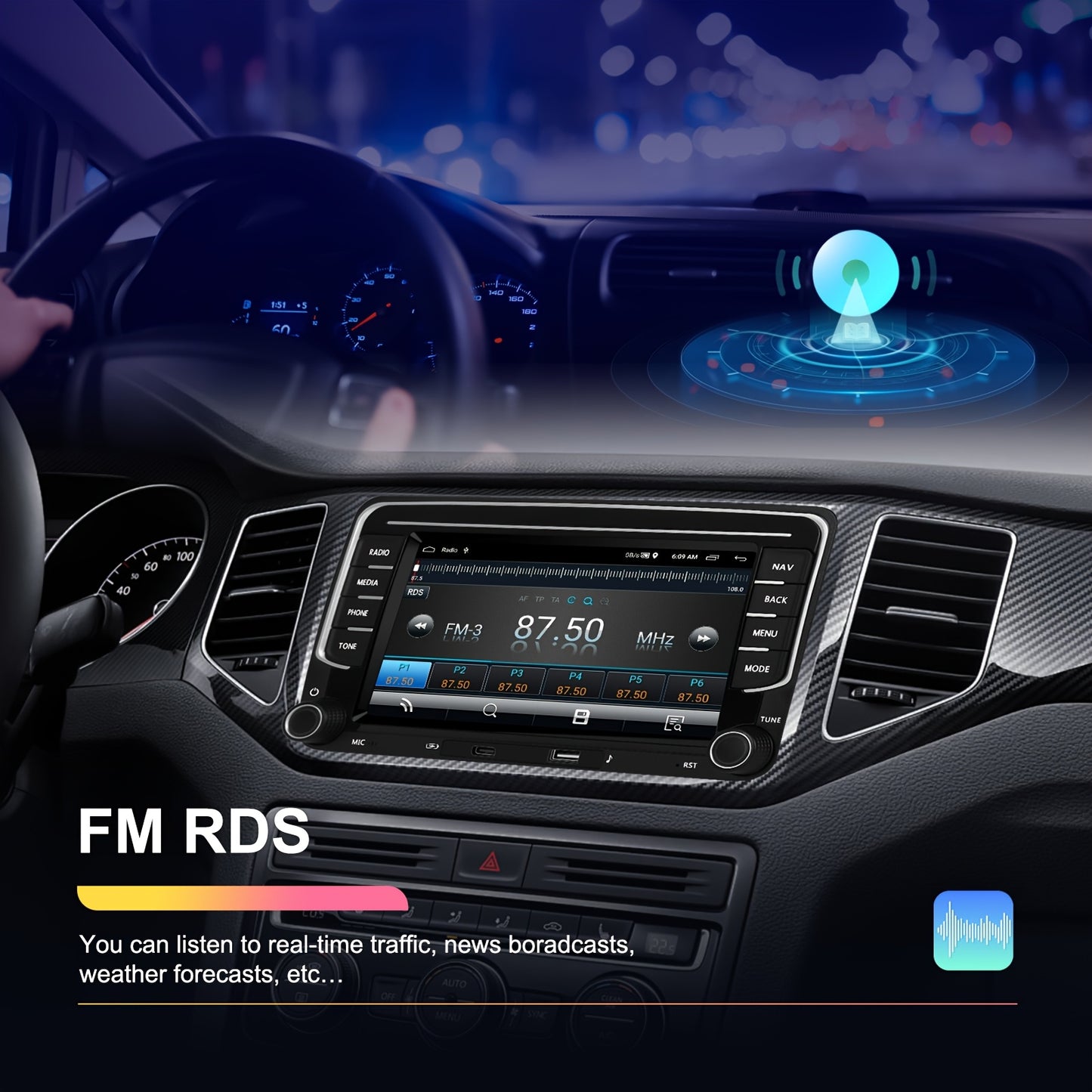 Double DIN Autoradio – Inbouw Car Stereo – Multimediaspeler – Navigatiesysteem – Auto Radio – 7 Inch Touchscreen – AHD Achteruitrijcamera & DVR Dashcam