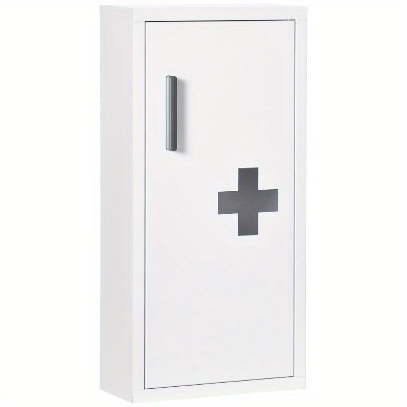 Medicijnkast – Medicijnkastje – Eerste Hulp Kast – Medicijn Opberger – Badkamerkast – Magnetische Sluiting – Metaal – 40x15x53,5 cm – Wandmontage – Compact