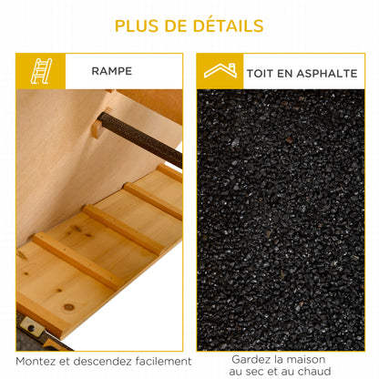 Konijnenhok – Konijnenren – Knaagdierenhok – Konijnenkooi – Houten Huis – 2 Verdiepingen – Waterdicht Bitumen Dak