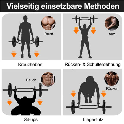 Trap Bar – Hex Bar – Halterstang – Olympische Bar – Shrug Bar – Vouwbare Handgrepen – Massief Staal – 363 Kg Belastbaar