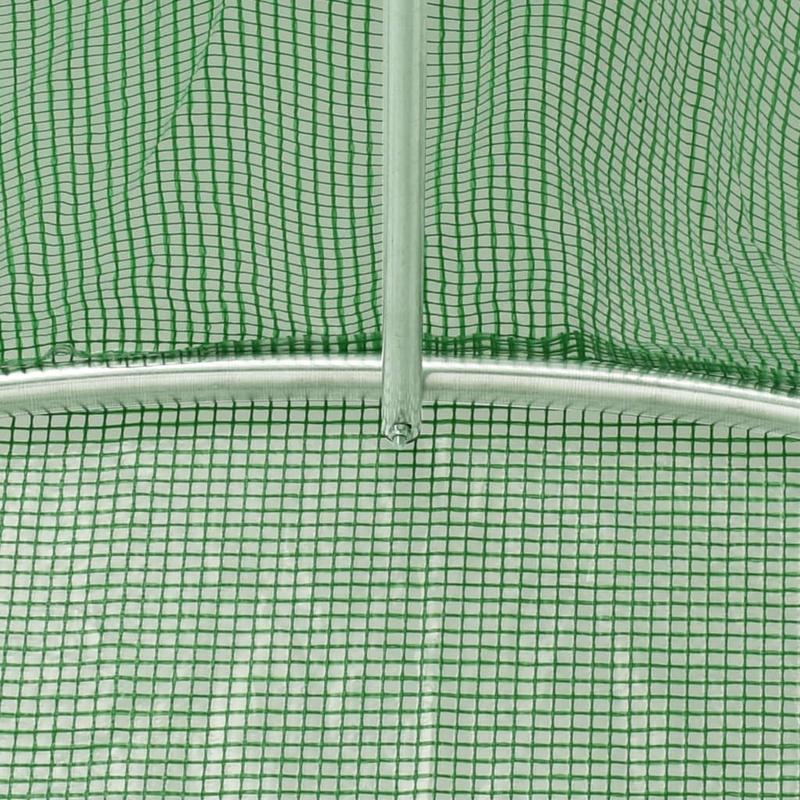 Large 36m² Metal Frame Greenhouse with Arched Panels - Heavy-Duty All-Weather Tunnel for /Outdoor Use, 1200x300x200cm Plant Growing Suitable for,, Commercial Farming