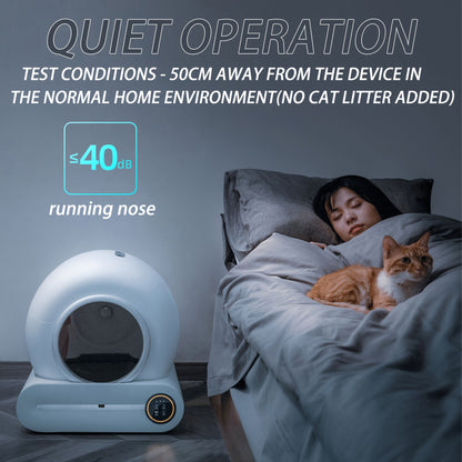 Zelfreinigende Kattenbak – Automatische Kattenbak – Zelfreinigend Kattenbak Toilet – Elektrische Kattenbak – XXL Kattenbak – Gesloten Design – Inclusief Zeef en Trappetjes – Anti Knelschade Mechanisme