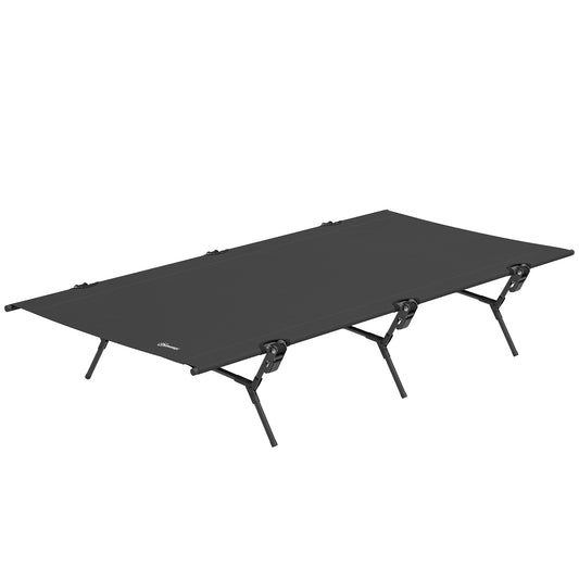 Campingbed – Reisbed – Inklapbaar Bed – Logeerbed – Kampeerbed – Extra Breed 200x100 cm – Staalframe Zwart