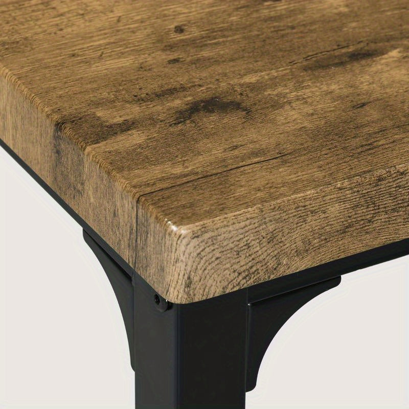 3-Teilige Essgruppe, Esstisch-Set, 1 Tisch, 2 Stühle, Mdf+Metall, Moderne Küchenmöbel, Schneller Aufbau, Platzsparend, Esstisch Im Landhausstil Geeignet Für Wohnzimmer, Esszimmer, Küche
