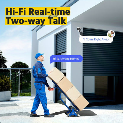 Beveiligingscamera – IP Camera – Surveillance Camera – Turret Camera – Outdoor Camera – 4K 8MP Dual-Lens 180° Ultra Breed – Volle-Kleur Nachtzicht & Tweeweg Audio