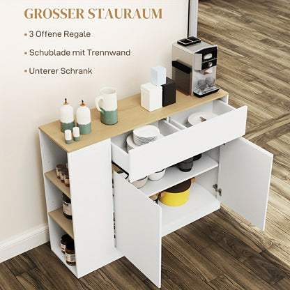 Opbergkast – Keukenkast – Ladekast – Kast – Opbergmeubel – Verstelbare Lades – Kantelbeveiliging – Wit – 68,5 cm Hoog – 3,2 Kubieke Voet Opbergruimte