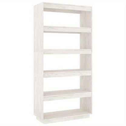 Bookshelf/Room Divider 80X35X167 Cm Made of Solid Pine Wood in White