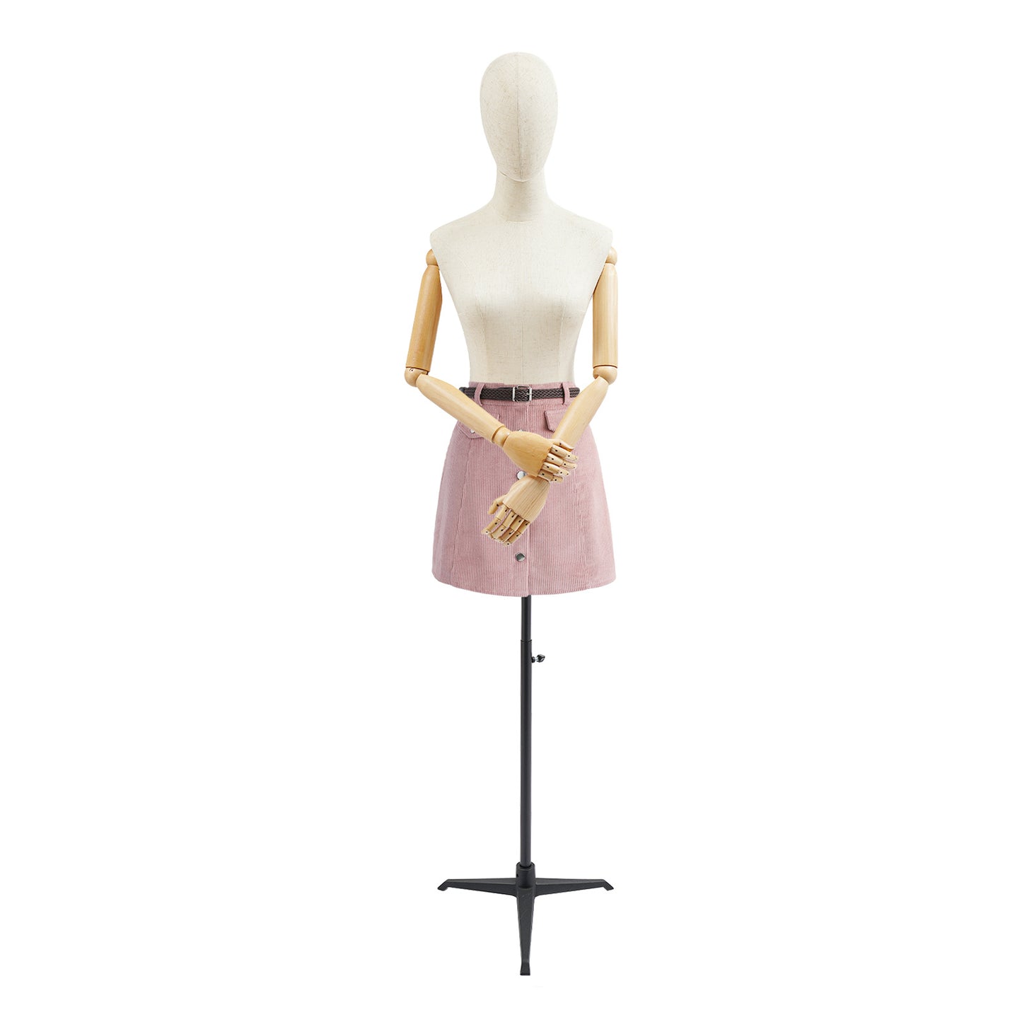 High-Quality Material with an Adjustable Design, Offering Great Flexibility And Easy Assembly, Featuring a Double Hole Design And a Stable Base for a Female Mannequin