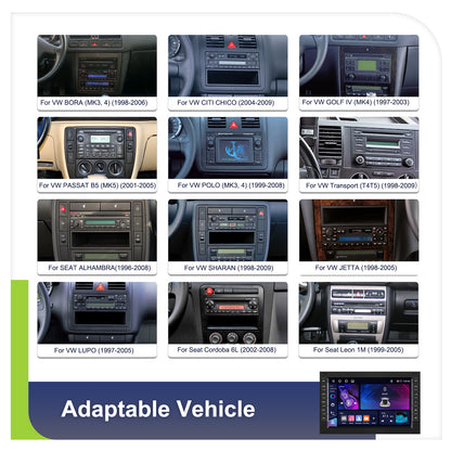 Autoradio Android 15 – Multimedia Systeem – Auto Audio – GPS Navigatie – Touchscreen Radio – 7 Inch HD Scherm – 4G+64G Geheugen – Draadloze CarPlay & Achteruitrijcamera